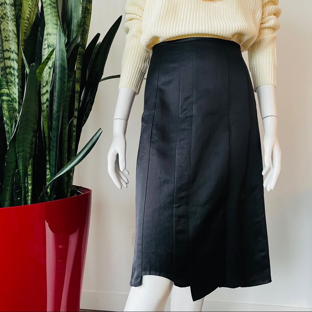 TSE cotton+satin sexy knee length skirt.